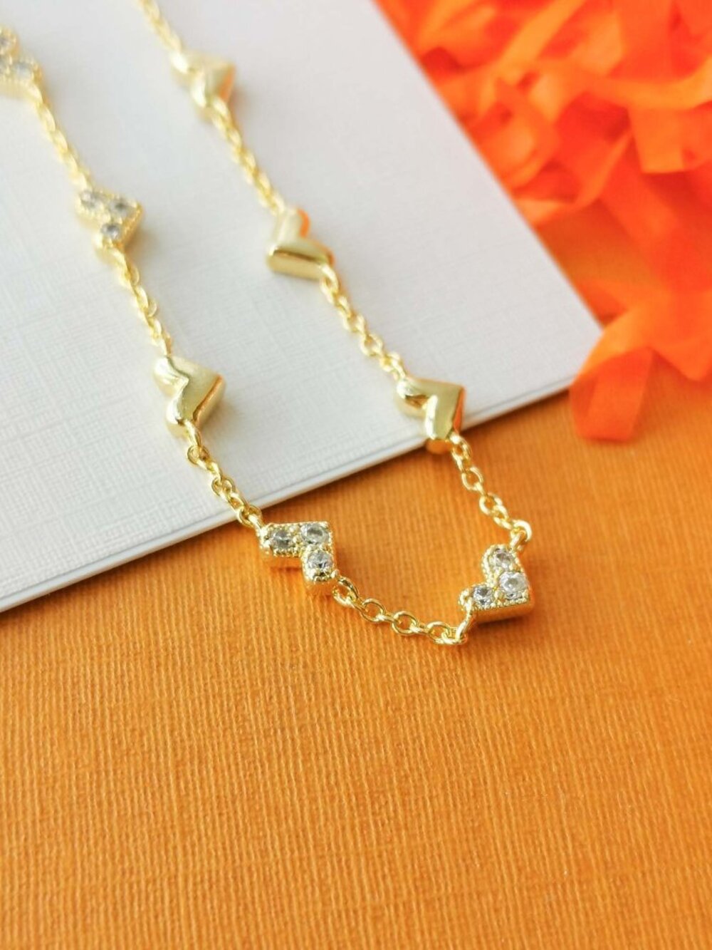 Kendra Scott Gold Chain Bracelet in White Crystal - Picture 2 of 3